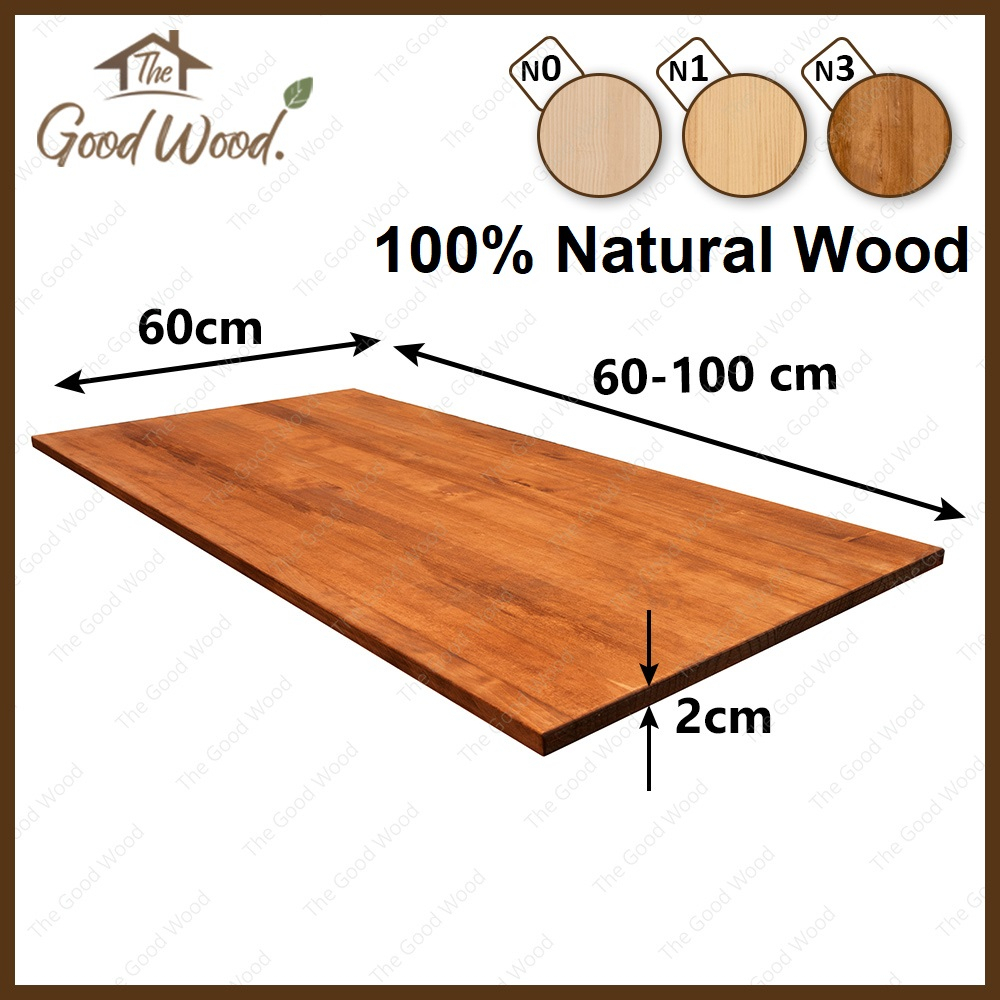 (จัดส่ง 1-2 วัน) หน้าโต๊ะ แผ่นไม้สน หนา 30 mm. กว้าง 60 cm. x ยาว 110-200 cm.  AB ต่อลายเส้นตรง งานตกแต่ง  ไม้สนนอก