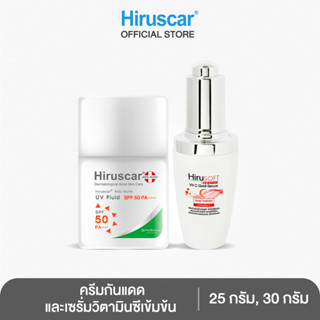 SET PHIRUSCAR ANTI ACNE UV FLUID 25 ML SPF 50 PA + HIRUSOFT VIT C GOLD SERUM 30ML