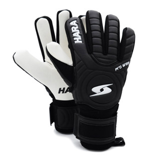 HARA Sport PRO-WEB ถุงมือผู้รักษาประตู ฟิงเกอร์เซฟถอดได้ ถุงมือประตู สีดำ รุ่น GL06