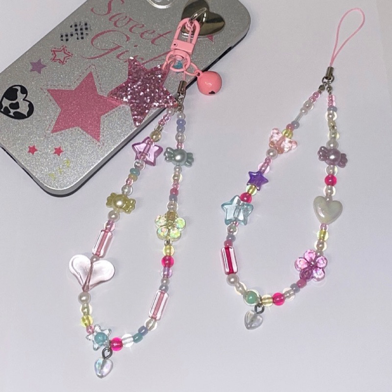 Callmeninety - สายคล้องโทรศัพท์พร้อมจี้ตุ้งติ้งcute mak