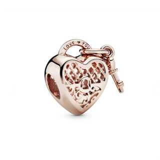 [พร้อมส่ง สินค้าแท้ 💯] Pandora Rose Love You Heart Padlock Charm