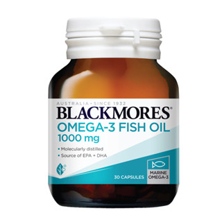 Blackmores Omega-3 Fish Oil 1000 mg. 30 Cap. แบลคมอร์ส โอเมก้า-3 บำรุงสมอง