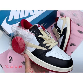 Nike Air Jordan 1 Low Travis Scott (size40-45)Black White Red1350