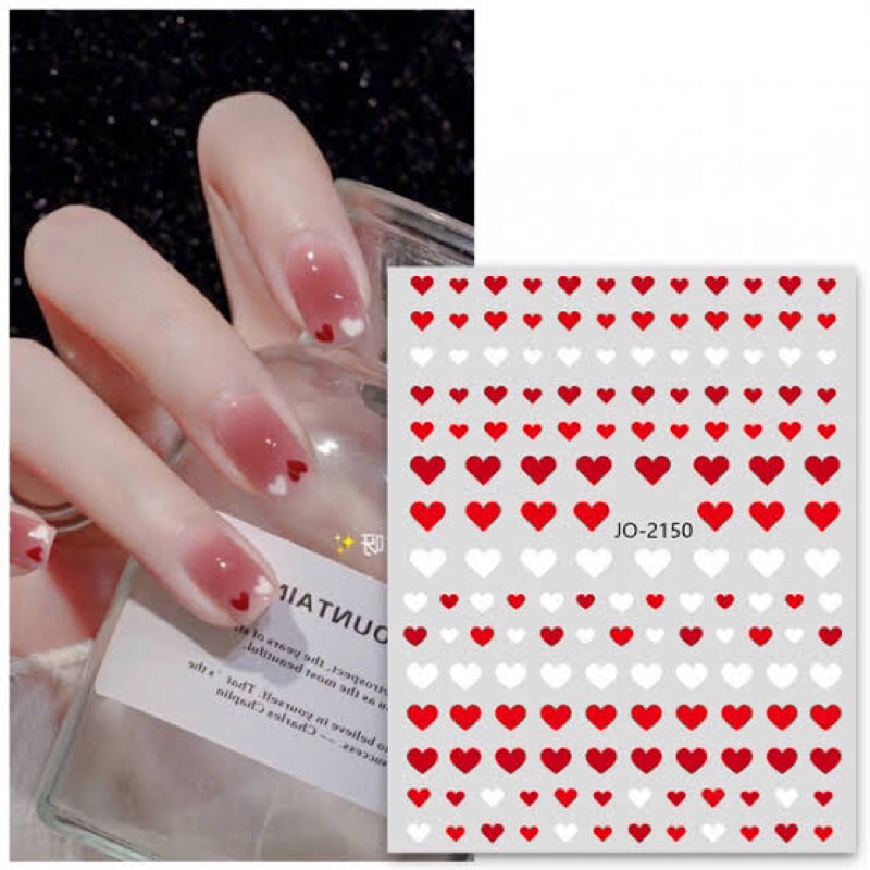 Sticker nail หัวใจ #สติกเกอร์แต่งเล็บ