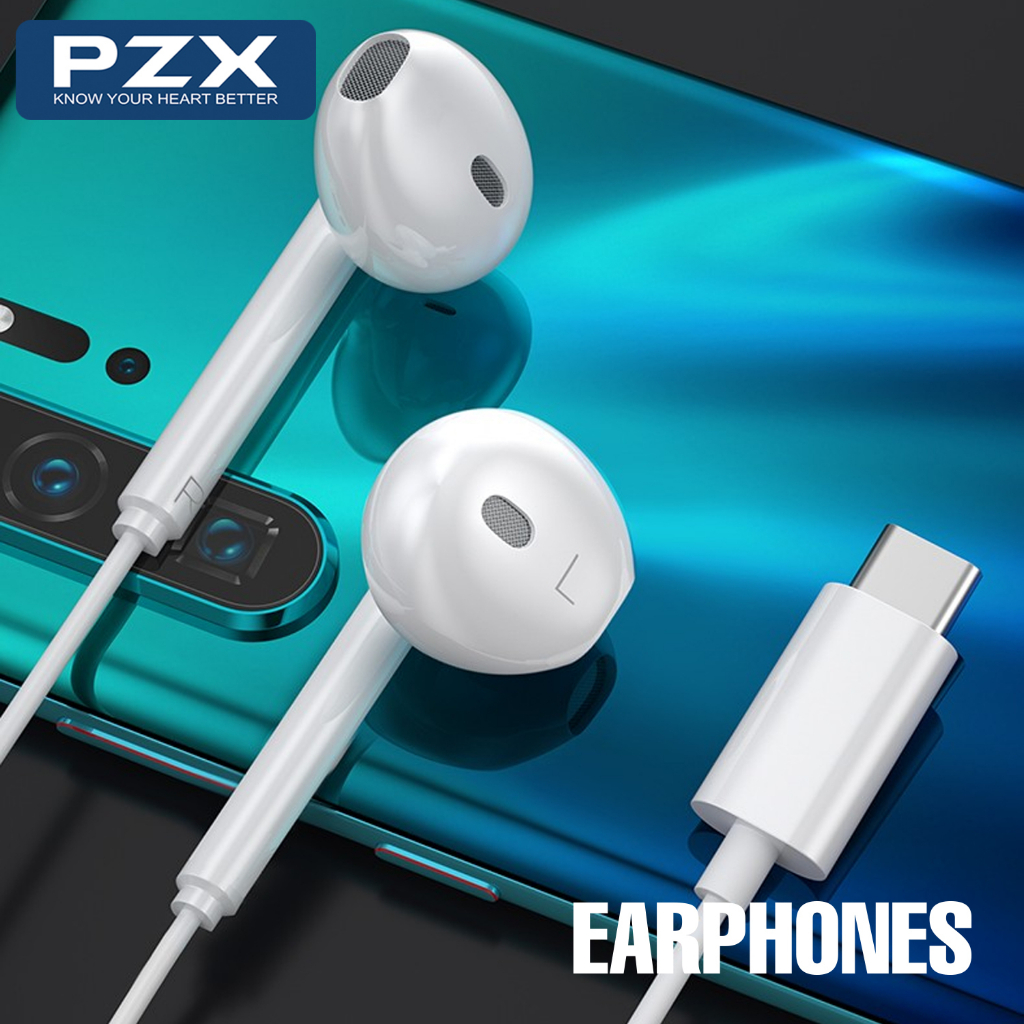 หูฟังType-C หูฟังเสียงดี ได้สินค้ามีคุณภาพ PZX 1573 1581 ใส่สบายหู EARPHONES