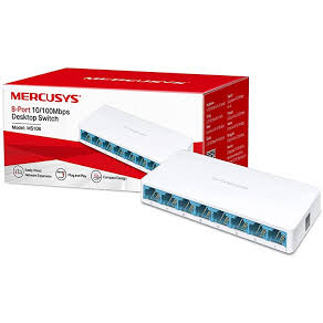HUB LAN SWITCH HUB MERCUSYS MS108 8 PORTS 10/100Mbps DESKTOP SWITCH HUB SWITCH 8 port (สวิตซ์)