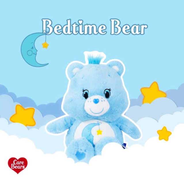 ตุ๊กตาแคร์แบร์ ❤️‍🔥พร้อมส่ง❤️‍🔥✨สินค้าแท้💯 Care Bears ตุ๊กตาหมี เบดไทม์ 🌙𝑩𝒆𝒅𝒕𝒊𝒎𝒆 𝑩𝒆𝒂𝒓💙 สีฟ้าอ่อน ลิขสิทไทย🇹🇭