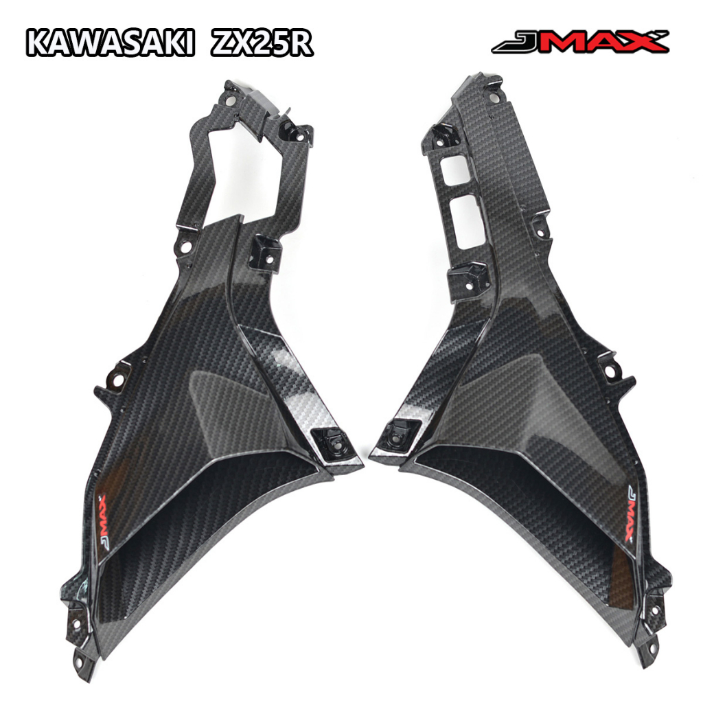 ครอบแรมแอร์ ZX25R ZX25 L+R JMAX ตรงรุ่น ลายฟิล์มคาร์บอน 6D