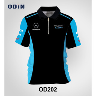 OD202 เสื้อคอปก มีซิป Mercedes AMG ODIN Zippered Polo Shirt