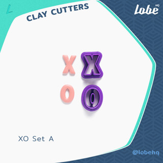 XO Set A Clay Cutter/ lay Earring Cutter/ Plastic Polymer Cutter/ Polymer Clay Cutter/ แม่พิมพ์กดดินรูปทรงตัวอักษร XO