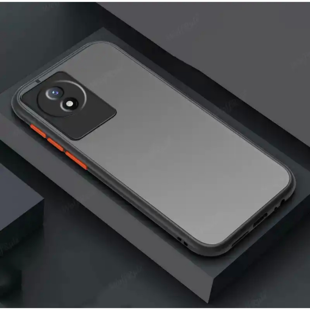CASE VIVO Y02 ขอบนิ่มหลังแข็ง เคสกันกระแทก ปุ่มสีผิวด้าน Vivo Y02  ส่งจากไทย [CT 98Shop]