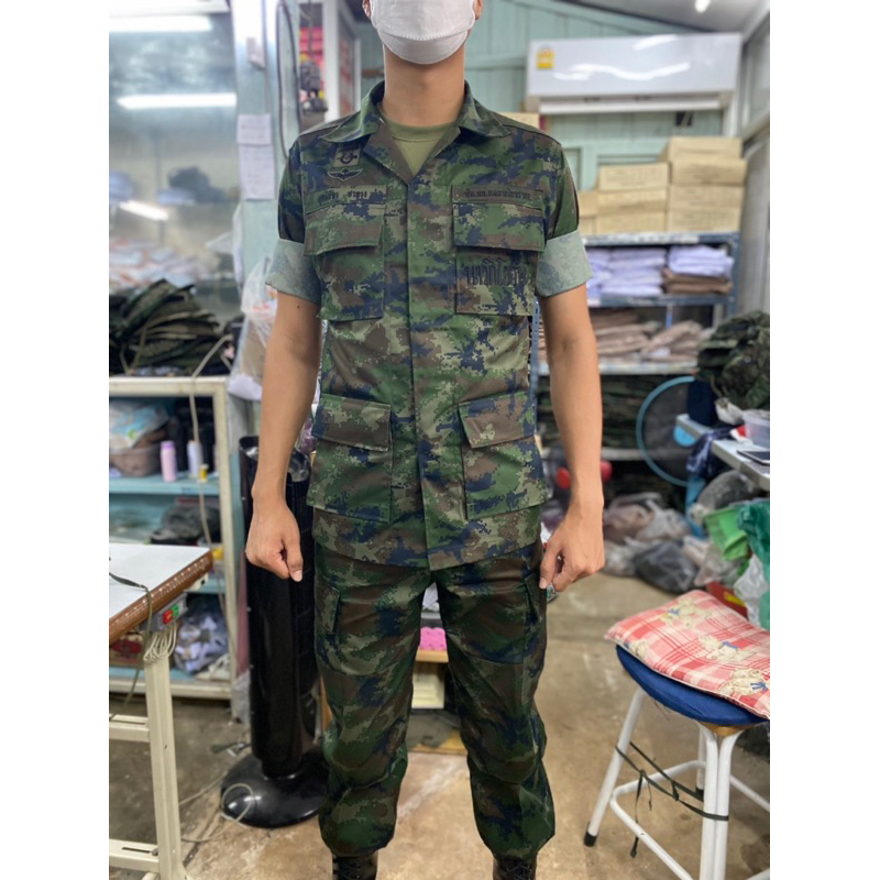 ชุดพรางทหาร ทร.เสื้อแขนยาวใส่กัแดดได้ดี กระเป๋าจะคละเป็น นาวิกโยธิน-กองเรือยุทธการ-กองทัพเรือ #ชุดลายพราง #ลายพราง