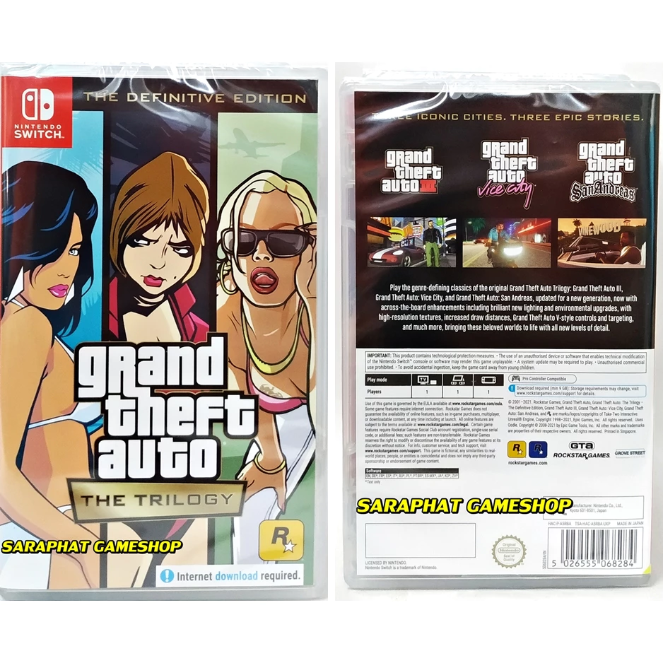 (สินค้ามือ1 พร้อมจัดส่ง) NSW GTA The Trilogy [The Definitive Edition] Eng