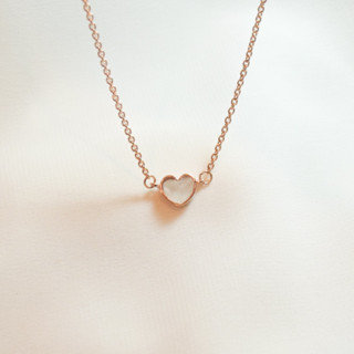 เครื่องประดับ Rock Me Jewelry รุ่น Heartbear Pendant (1 stone) สร้อยคอ ทองเหลือง ประดับพลอย