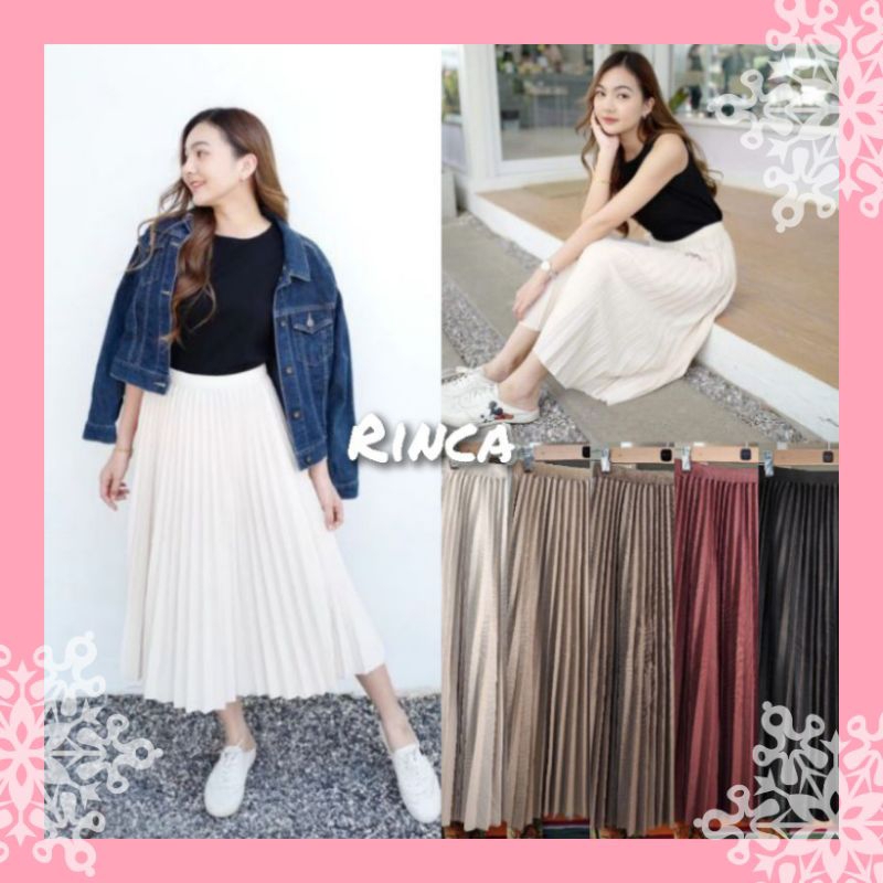 🙀ลดปิดร้าน🙀<เอว26-33">กระโปรงพลีท ยาว29" byRinca ผ้าหนาดูแพง Basic Style✨