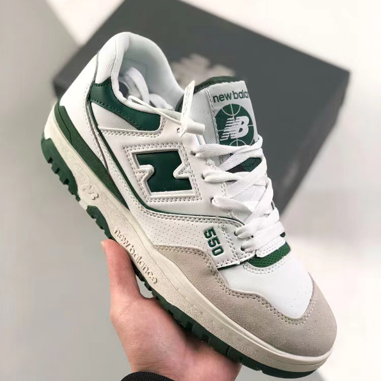 ของแท้100% New Balance 550 White green