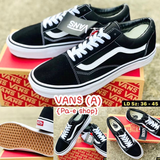 🔺รองเท้า vans สีดำ (A)(size 36-45) มีบริการเก็บปลายทาง🔺