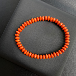 กำไลปะการังสีส้ม (Orange Coral from Italy) 6mm