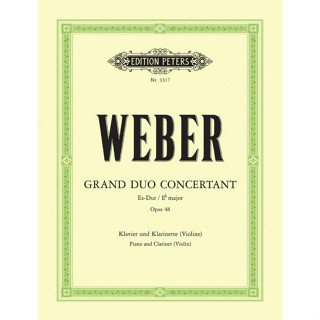 Grand Duo concertant in E flat Op. 48 for Clarinet (Violin) and Piano [incl. CD](Q3317)