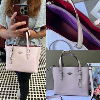 🎀 (สด-ผ่อน) กระเป๋า Tote 3 ช่อง สีฟ้า สีชมพู COACH C4084 MOLLIE TOTE 25