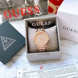 💜นาฬิกาข้อมือผู้หญิงสวยมาก#Guess  ตัวเรือนสเตนเลสสีโรสโกลด์มีประกันศูนย์