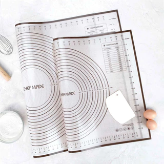 chefmade แผ่นซิลิโคนรองนวด รองอบ Silicone non-slip dough rolling and baking mat