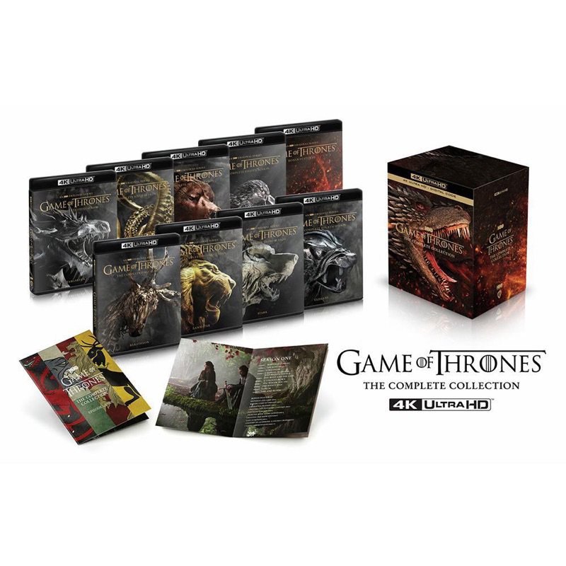 [กรุณาทักแชทก่อนสั่งซื้อ] Ga￼me of Thrones: The Complete Collection (4K+Blu-ray แผ่นแท้ นำเข้าจาก US