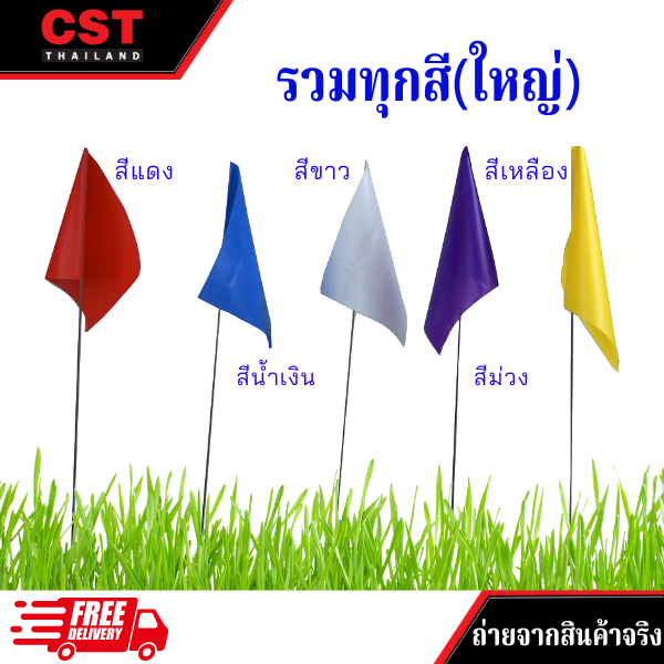 ธงสำรวจ (Marking Flags) ผืนใหญ่ แพ็ค 10 ชิ้น ราคา ถูกที่สุด ดีลบีเคเค แกลเลอรีภาพที่ 4
