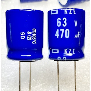 Nippon Chemi-Con KZE  470uf 63v capacitor ตัวเก็บประจุ คาปาซิเตอร์