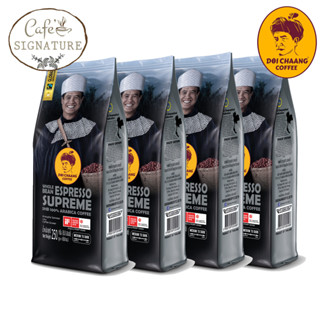 *รุ่นใหม่*เมล็ดกาแฟสดคั่ว 100% : espresso supreme  อาราบิก้าแท้ สูตรคั่วลับเฉพาะ Doi Chaang Coffee ขนาด 250g.4 ถุง