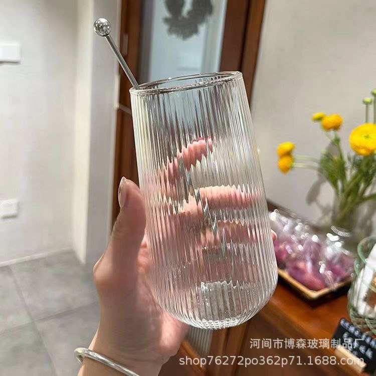 DT01-34 แก้วใสลายตรง 500ml. [1] G4-2