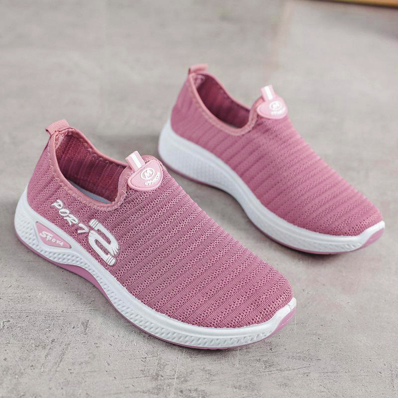 Fshoes 🍄รองเท้าผ้าใบผู้หญิงแบบสวมผ้าใบระบายดีไม่อับไม่คันนะจ๊ะ