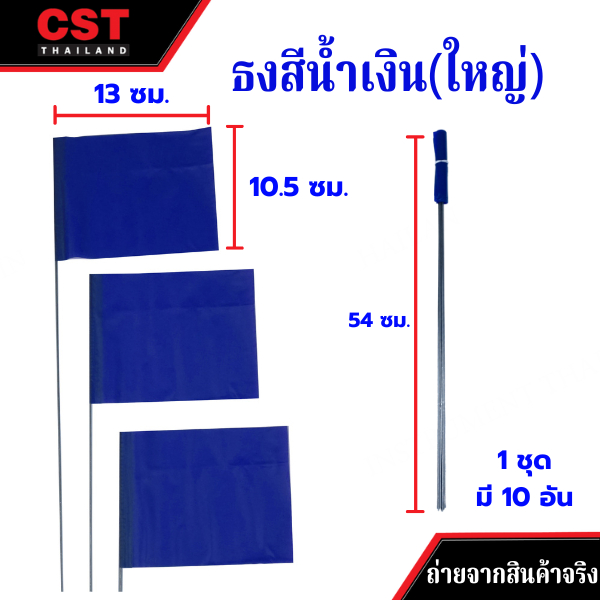ธงสำรวจ (Marking Flags) ผืนใหญ่ แพ็ค 10 ชิ้น ราคา ถูกที่สุด ดีลบีเคเค แกลเลอรีภาพที่ 6