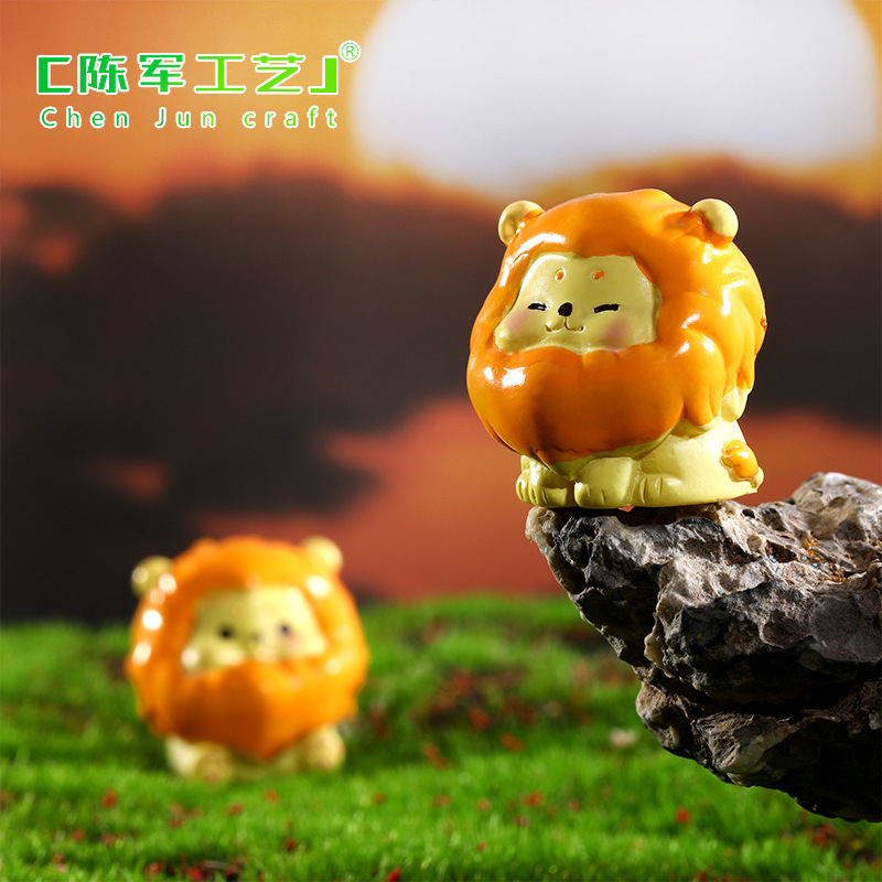 ตุ๊กตาจิ๋ว สิงโตเจ้าป่า ตกแต่งสวนถาด แต่งสวนจิ๋ว *ราคาต่อชิ้น