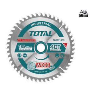 Total ใบเลื่อยวงเดือนตัดไม้ ขนาด 7 inch x 40T รุ่น TAC231415 (ประกัน​ 1+1 ปี​)