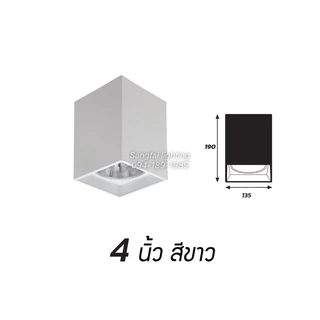 พร้อมส่ง 🇹🇭 ถูกที่สุด โคมไฟดาวน์ไลท์ ติดลอย E27 Downlight ติดลอย 4” และ 6” ดาวไลท์ โคมไฟ โคมเพดาน โคมติดลอย