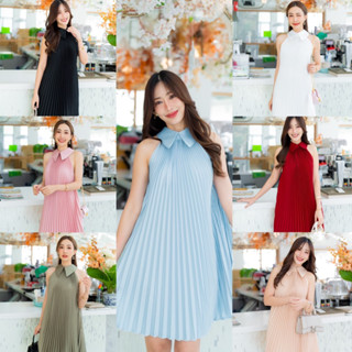 Ppickme 🦋Fiiwee-peet dress  เดรสพลีทคอปก เดรสพลีทสุดไฮ เริ่ดดดไม่ไหว!!! แค่จับแมทรองเท้าสวยๆ สักคู่ กระเป๋าสักใบ