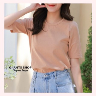 🔥Sale🔥(อก38-40")เสื้อคอชิดแขนศอก ผ้าร่อง Giants 🌷ผอมมาก