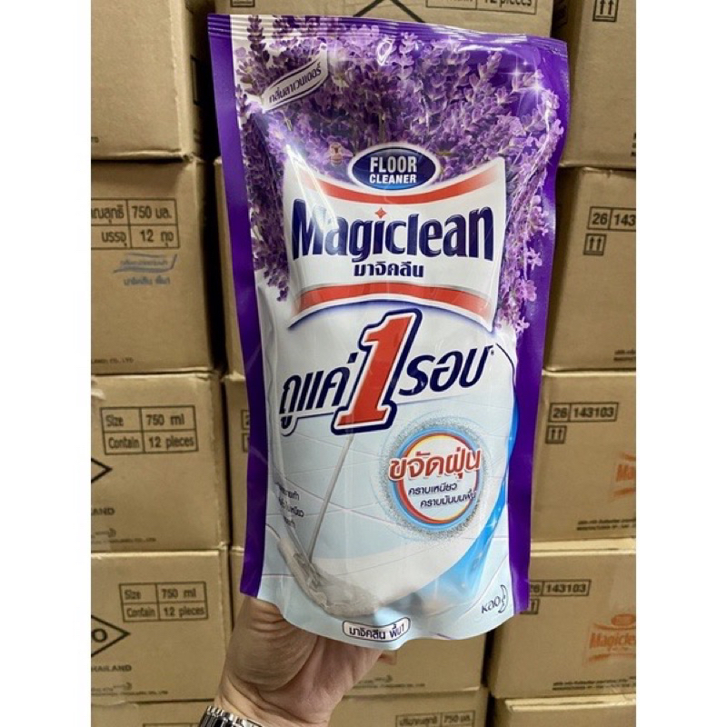 น้ำยาถูพื้น ผลิตภัณฑ์ทำความสะอาดพื้นมาจิคลีน ถุงเติม 750มล.