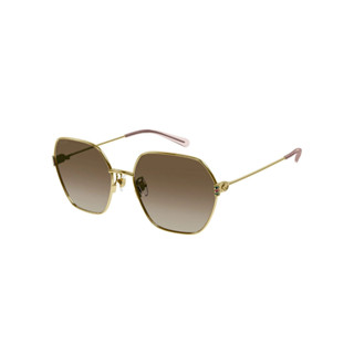 แว่นกันแดด GUCCI รุ่น GG1285SA 002 SIZE 60 MM. (GOLD-GOLD-BROWN)