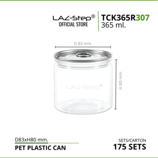 LAZ-Step กระป๋องพลาสติกฝาดึง PET CANS TCK365R307 ขนาด 365 ml. บรรจุลังละ 175 ชุด ต้องปิดด้วยเครื่องปิดฝากระป๋อง