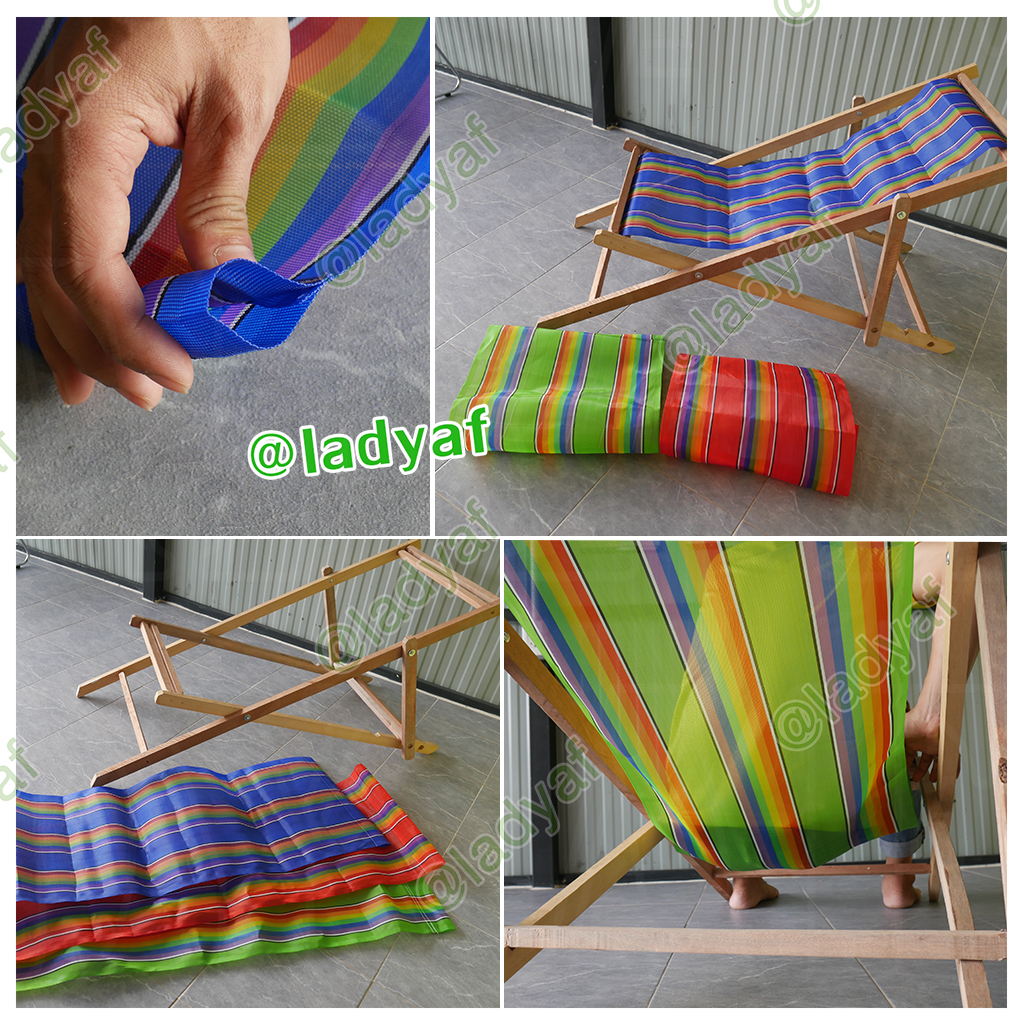 ผ้าเตียงทะเล เปลพับ เป็นอะไหล่ สำหรับเปลี่ยนใส่กับเตียงชายหาด ("ได้เฉพาะผ้า")