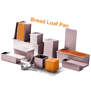 CHEFMADE พิมพ์อบขนมปัง ขนาดต่าง ๆ 250g, 300g 450g, 1000g, 1200g Loaf Pan with Cover
