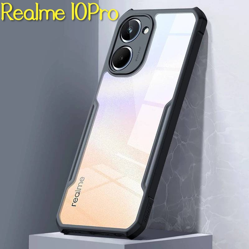 Realme 10 4G/Realme 10Proตรงรุ่น(พร้อมส่งในไทย)เคสกันกระแทกขอบสีหลังใสOPPO Realme 10 Pro 5G/Realme 10Pro Plus 5G
