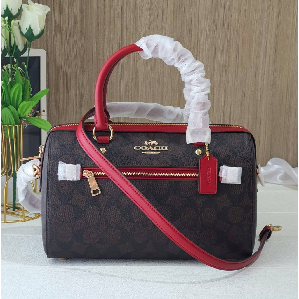 MeBrandOutlet COACH F83607 #83607 ROWAN SATCHEL กระเป๋าถือหรือสะพายข้าง ทรงหมอน 🌸งานแท้💯% งานหิ้วจาก Shop &amp; Outlet USA🇺🇸