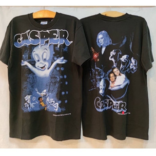 New Casper ⚡️เสื้อยืดผ้าฟอก Unisex Cotton 💯 งานใหม่ ทำเก่า ผ้าฟอกเฟดนุ่ม ไร้ตะเข็บข้าง สกรีนจม หน้าหลัง ⚡️⚡️