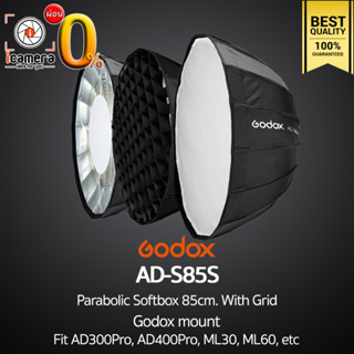 Godox Softbox AD-S85S Parabolic 85cm. With Grid - Godox Mount For AD300Pro, AD400Pro, ML30, ML60, etc