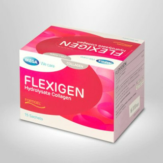 Flexigen Hydrolysate Collagen MEGA We care คลอลาเจน เสริมสร้างกระดูกอ่อนผิวข้อ ผิวพรรณ 15 ซอง เมก้า วี แคร์