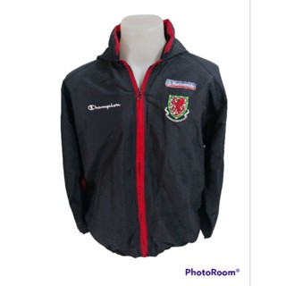 เสื้อแจ็คเก็ตกีฬาฮู้ดแบรนด์ Champion TEAM WALES Size XL มือ2