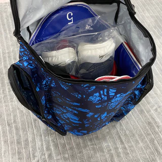 กระเป๋าใบใหญ่ใส่เกราะสีฟ้ากรม เป้สะพายหลังใส่อุปกรณ์กีฬาเทควันโด Taekwondo Bag for Protector Sets Chest Guard Head Gear